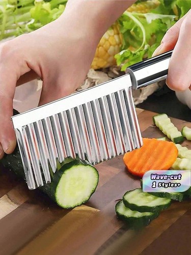 Stainless steel crinkle cut - steel,