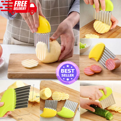 Crinkle cutter wavy vegetable - wavy,