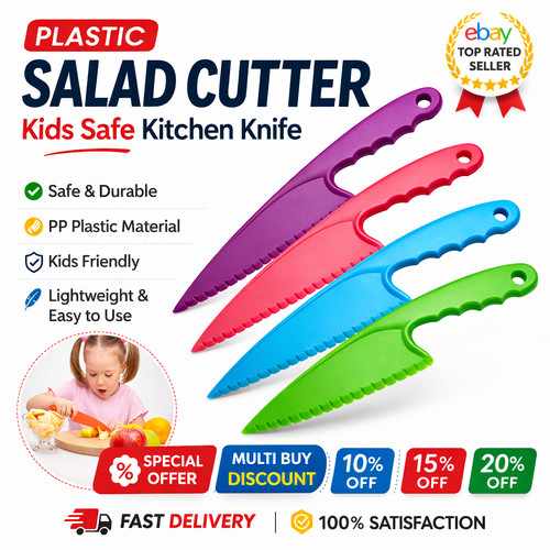 Plastic salad cutter knife - salad,